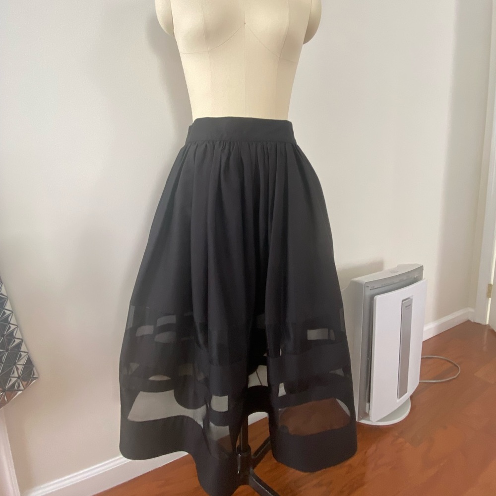 Alice and Olivia silk midi skirt.